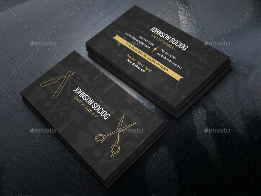 Barber Business Card Print Templates GraphicRiver